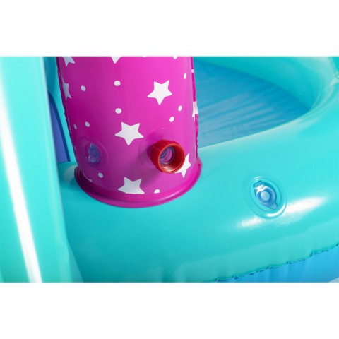 Bestway Unicorn Temalı Kaydıraklı, Potalı Fıskiyeli Havuz + Mini El Pompası 30 Cm Hediyeli