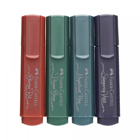 Faber Castell Fosforlu Kalem Metalik Renkler 4 Lü Set 2021 Yeni Renkler