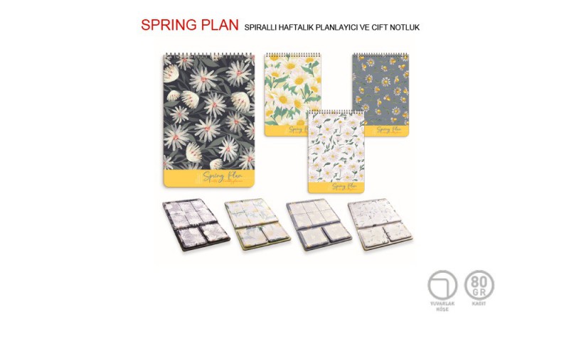 Gıpta Spring Plan Spiralli Haftalık Planlayıcı Model 1